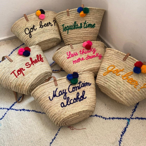 Personalized Straw Moroccan Basket,bridal <b>Shower</b> <b>Bags</b>,customized Straw <b>Bags</b>,custom Beach <b>Bag</b>,straw Tote,embroidered <b>Bags</b> - Product Image 1
