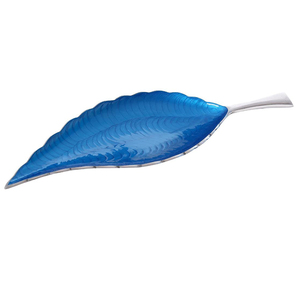 Plateau à feuilles décorative en émail bleu, 50 pouces, offre spéciale et haute qualité fait à la main, OEM, vente en gros et fabricants - Product Image 2