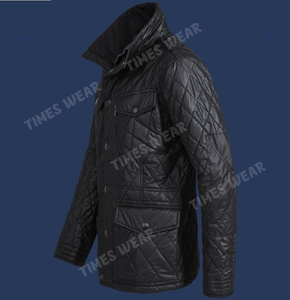 Chaqueta robusta de plumón para hombre con logotipo personalizado OEM, chaqueta acolchada de alta calidad resistente a la intemperie para exteriores, cuello ligero transpirable con capucha para invierno - Product Image 2