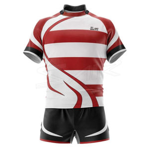 Camiseta de Rugby Sublimada Transpirable con Diseños Personalizados al por Mayor, Uniforme de Fútbol, 100% Poliéster - Product Image 2