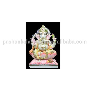 หินอ่อนที่มีสีสันพระพิฆเนศจิ Murti - Product Image 1