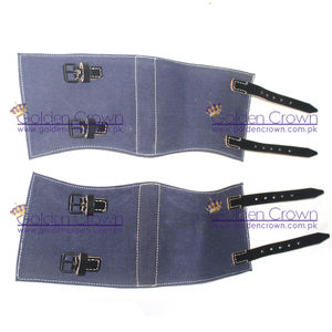 Polainas De Cuero Negro Azul Luftwaffe | Polainas de cuero negro de lona azul alemana | Polainas de cuero alemán - Product Image 1