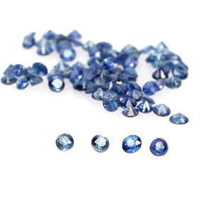 Saphir bleu naturel 1.75mm taille ronde 1 carat pierre précieuse en vrac - Product Image 4