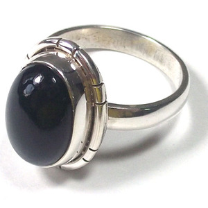 Labradorite et lunette en argent sterling sertie fait main style indien simple bague éternité vermeil femmes bijoux en argent - Product Image 5