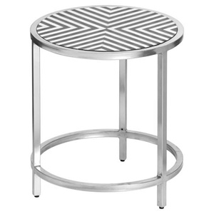 Article de meuble décoratif fait maison Table de chevet de finition en incrustation d'os personnalisée Table d'angle de designer gravée à la main - Product Image 1