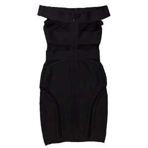 Robe à bandes pour femme, robe mi-longue à épaules dénudées, moulante, sans manches, nouveau Design, vente en gros directement à l'usine, 2021 - Product Image 3