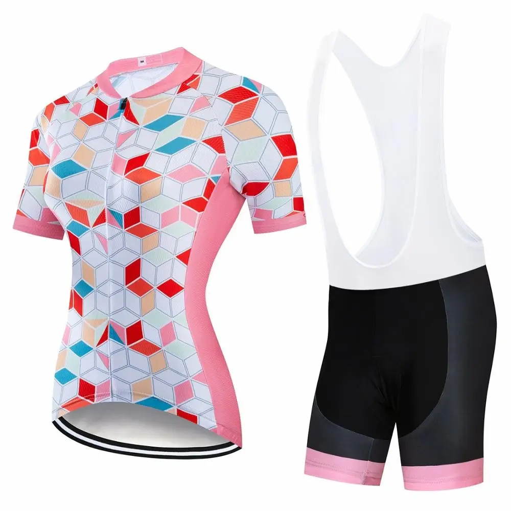 サイクリングウェアジャージ女性サイクリングジャージショートビブ自転車服