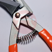 Tijeras de Corte de Chapa Metálica para Aviación Industrial, Resistentes, con Bordes Serrados que Evitan el Deslizamiento, Mango de PVC Naranja Brillante FUJIYA
