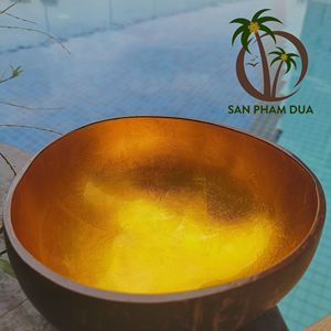 Bol en noix de COCO coloré en laque fait à la main, ensemble de couverts de voyage du VIETNAM/vente en gros - Product Image 4