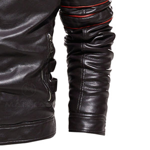 แฟชั่นการออกแบบใหม่แจ็คเก็ตหนังโลโก้ที่กำหนดเองหนังแท้แฟชั่นแจ็คเก็ตสำหรับบุรุษ - Product Image 6