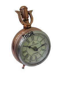 Reloj de Londres pulido de cobre brillante de estilo moderno, reloj de mesa redonda coleccionable para dormitorio y oficina, decoración del hogar, accesorio de Metal - Product Image 4