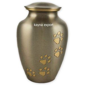 Urne funéraire en étain pour animaux de compagnie, qualité supérieure, gravée patte de chat noir, fournitures funéraires pour animaux de compagnie, urne premium - Product Image 6
