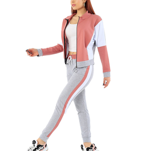 OEM High Quality Custom Women <b>Tracksuit</b> jogging Sports Sets Workout <b>Plain</b> <b>Tracksuits</b> For Women and girls - Product Image 3