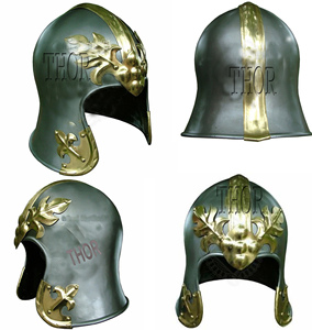 Casque médiéval de barbuta pour adultes, armure de chevalier, casque fermé, SCA LARP, cadeau - Product Image 1