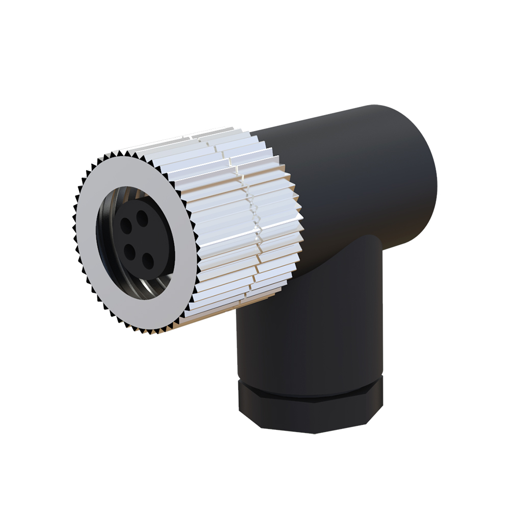 M8 90 Degree Connector 3 Pin Female Socket Industrial Connector