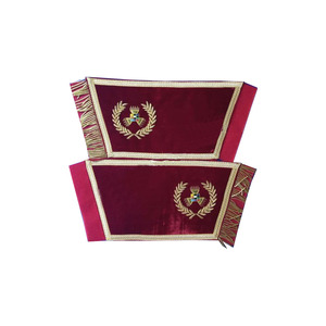 Puños de guanteletes masónicos reales de Arco Real de alta calidad bordados pasado alto sacerdote Regalia regalos novedosos - Product Image 1