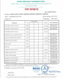 Mejor Precio, Látex Natural Blanco Lechoso HA/MA/LA 60% DRC de Grado Superior para Moldeo Directo de Fábrica NGOC CHAU - Product Image 3