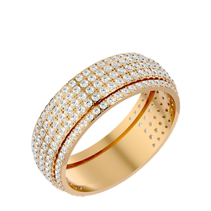 1.30 Carat Round Natural Diamond <b>Men's</b> Wedding Band Prong-<b>Set</b> Hip Hop Style <b>Ring</b> - Product Image 1