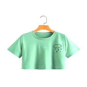 ขายส่งสาวเลดี้100% ผ้าฝ้าย22สีที่ว่างเปล่าธรรมดาออกแบบที่กำหนดเอง OEM โลโก้ผู้หญิงเสื้อยืด - Product Image 1