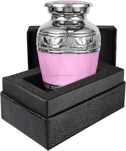 Urne de crémation en laiton pour souvenirs, pour cendres, petit jeton nickelé, pour la famille, fournitures de funérailles de 3 pouces cubes - Product Image 1