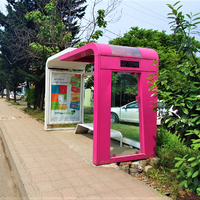 Abri de bus rectangulaire extérieur personnalisé en aluminium, boîte à lumière LED MUPI, installation facile, 220V, faible consommation, publicité en acier PARYA