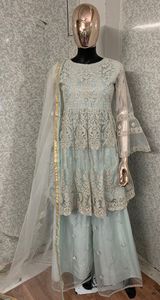 Joli matériel de filet pour broderie ankara kali, motif dessin animé, fin de broderie complète avec rokta, exportation royale - Product Image 2