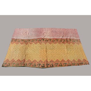 Couette Kantha vintage indienne cousue à la main couvre-lit réversible couvre-lit pour la maison ou l'hôtel coton rempli été utilisation - Product Image 6