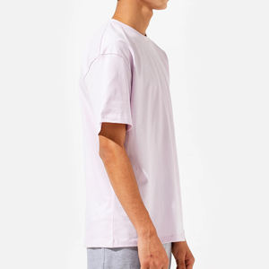 Camisetas de diseño personalizado de punto con cuello redondo 100% algodón manga corta casual en blanco OEM con logotipo liso estampado por encargo - Product Image 3