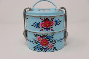 KING INTERNATIONAL Printed Lunch <b>Box</b> Enamel <b>Tiffin</b> Stainless Steel Printed Hot <b>Tiffin</b> - Product Image 6