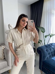 wholesale Custom Rhinestone Design High Quality Casual 100% Cotton Women Winter Crop Top <b>Plain</b> <b>Tracksuit</b> - Product Image 2