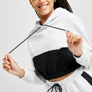 Sweat à capuche court pour femme, multicolore, tenue de fête, court, tendance, - Product Image 2