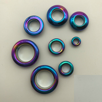 Œillet métallique rond en laiton sans nickel, coloré arc-en-ciel, style champignon, tendance mode