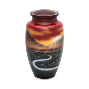 Mejor diseño Shining Moon Stars Venta al por mayor Urnas de cremación funeraria para adultos para cenizas humanas Urna de cremación de metal de calidad superior - Product Image 3