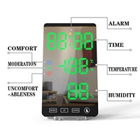 Jam Dinding LED Digital Alarm untuk Dekorasi Rumah, Penjualan Terlaris