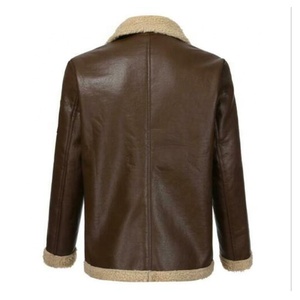 Men's Real Sheep Leather Thick Winter Motorcycle <b>Jacket</b>-Windproof Eco-Friendly & Plus Size - Product Image 2