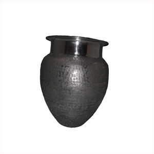 Florero de aluminio fundido Decoración Floreros de piso Decoración del hogar Recipiente de metal Acabado antiguo Floreros de aluminio fundido - Product Image 1