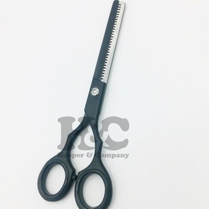 Ciseaux de coupe de cheveux professionnels en acier inoxydable noir de 6 pouces lame droite à pointe pointue pour salon de coiffure de beauté durable - Product Image 3