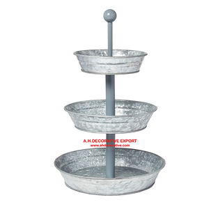 Bandeja decorativa de Metal para mesa, bandeja galvanizada de diseño Vintage para fiesta de granja - Product Image 3