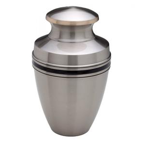 Urna de Metal antigua grabada para cenizas, urna de cremación para adultos, estilo americano/europeo, negro y gris, venta al por mayor - Product Image 1