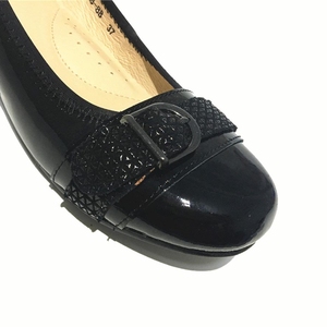 <span class=keywords><strong>Zapatos</strong></span> planos de piel auténtica para <span class=keywords><strong>mujer</strong></span>, calzado informal de tacón bajo, cómodos y transpirables, color negro, de alta calidad - Product Image 2