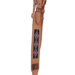 Rider's Trust Western Design Polo Horse Collier de poitrine en cuir de vache américain avec perles S. Quincaillerie d'acier Échantillon innovant - Product Image 3