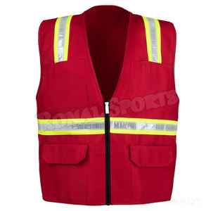 Gilet de sécurité réfléchissant haute visibilité fourni en usine pas cher en gros Logo personnalisable Polyester matériel étanche caractéristique - Product Image 3