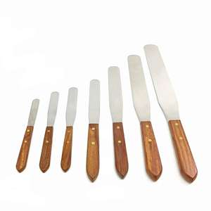 Espátula de plástico para mezclas dentales, juego de 7 piezas de acero inoxidable de calidad superior, con mango de madera - Product Image 1