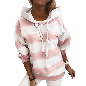 เสื้อสเวตเชิ้ตพิมพ์ลายดาว OEMStripe สำหรับผู้หญิง เสื้อฮู้ดแขนยาวลำลอง - Product Image 1