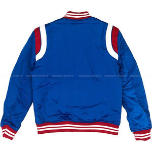 2022 Veste universitaire de type bouton élégant de haute qualité pour hommes et femmes avec col montant et logo avant - Product Image 3