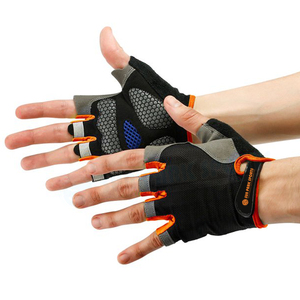 ถุงมือปั่นจักรยานครึ่งนิ้วถุงมือปั่นจักรยานแบบหนังสำหรับกีฬากลางแจ้งถุงมือขี่จักรยานเสือภูเขาโลโก้ออกแบบได้ตามต้องการ - Product Image 3