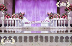 Wedding <b>Stage</b> Fiber Balconies Decor <b>Props</b> Latest Wedding Fiber Balcony for Decoration Modern Fiber Decoration <b>Props</b> Australia - Product Image 2