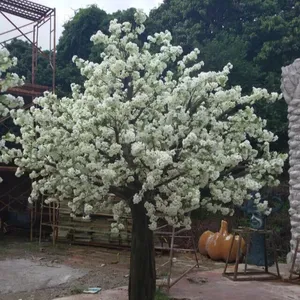 화이트 웨딩 장식 나무 인공 꽃 식물 냄비와 스탠드 큰 가짜 분기 흰색 나무