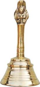 Handmade Pure Brass simple and elegant hand Bell for <b>Home</b> decor <b>Temple</b> and Brass Pooja Bell - Product Image 5