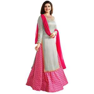 Lehenga Choli en soie avec dupatta, dernier modèle de broderie de créateur, travail de séquence, tenue de mariage moderne, prix bas, vêtement ethnique - Product Image 2